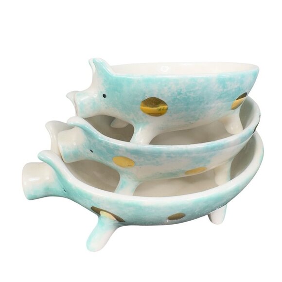 Anthropologie Other - Anthropologie Nesting Pigs Measuring Cups Porcelain Set 1 Cup 1/2 Cup And 1/3